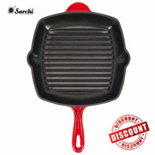 Cast Iron grill pan with enamel coating